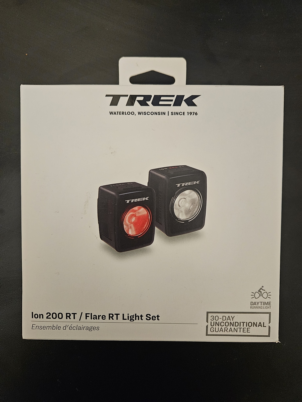 TREK Ion 200 RT / Flare RT Bike Light Set - Black with Red and White Lenses